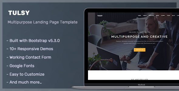 Tulsy - Multipurpose Landing Page Template icon