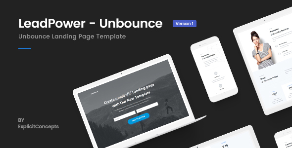 Unbounce Landing Page Template - LeadPower icon