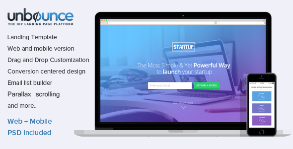 Unbounce Landing Page Template for Startups icon