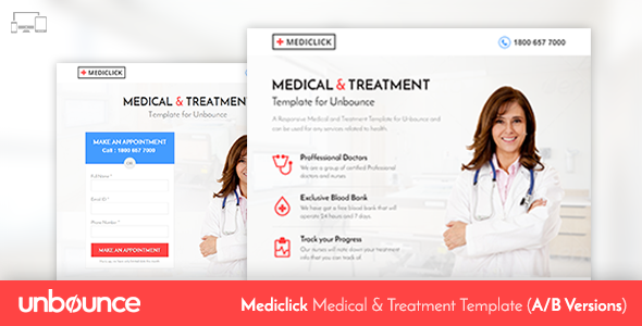 Unbounce Medical Landing Page Template - Mediclick icon