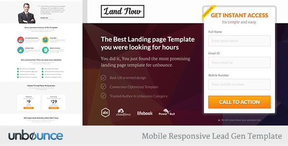 Unbounce Responsive Landing Page Template - LandNow icon