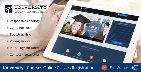 University Responsive Bootstrap Landing Template icon