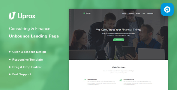 Uprox - Consulting & Finance Unbounce Landing Page Template icon