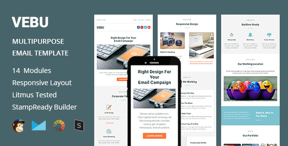 VEBU - Multipurpose Responsive Email Template + Stampready Builder icon