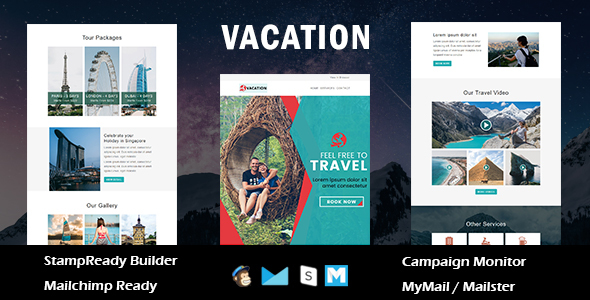 Vacation - Multipurpose Responsive Email Template With Online Stampready Builder Access icon