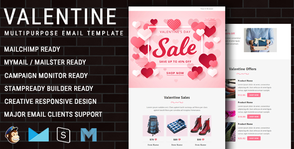 Valentine - Multipurpose Responsive Email Template icon