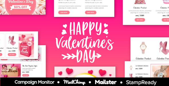 Valentine - Responsive Email Template 30+ Modules - StampReady + Mailster & Mailchimp icon