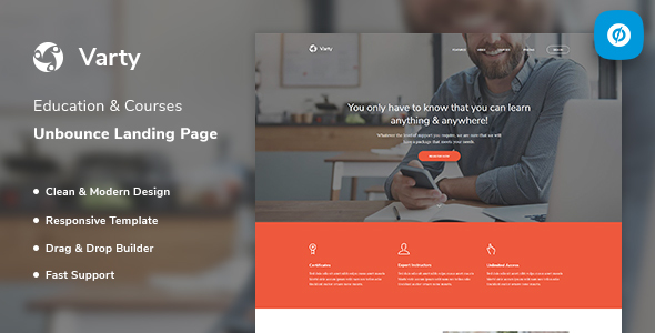 Varty - Education & Course Unbounce Landing Page Template icon