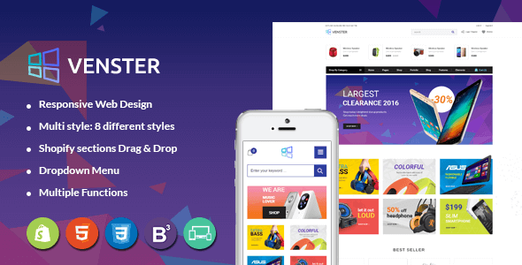 Venster - Computer Store Sectioned Responsive Shopify Theme icon