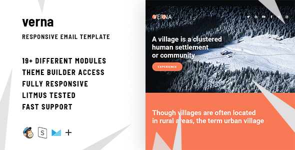 Verna – Responsive HTML Email + StampReady, MailChimp & CampaignMonitor compatible files icon