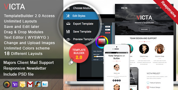 Victa Responsive Email + TemplateBuilder icon