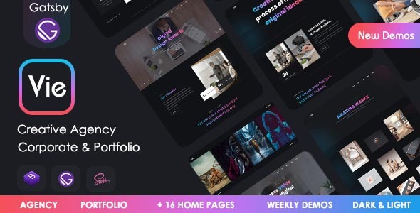 Vie - Gatsby Creative Portfolio & Agency template icon
