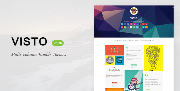 Visto | Multi-column , Responsive Tumblr Theme icon