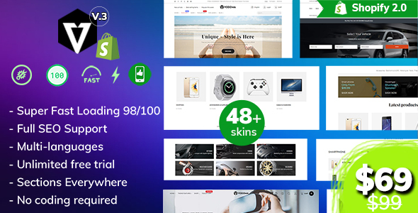 Vodoma - Fastest Multipurpose Shopify Theme icon