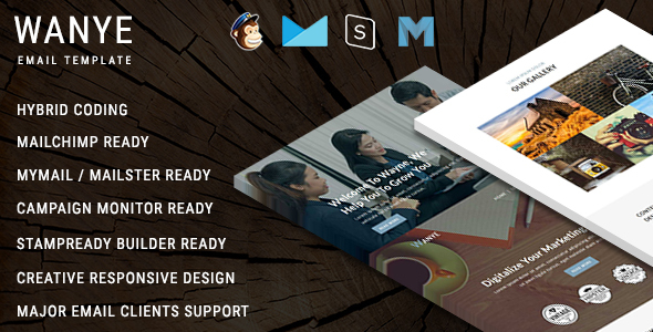 Wanye - Multipurpose Responsive Email Template With Online StampReady Builder Access icon