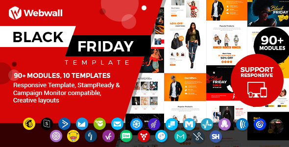 Webwall - Black Friday Template + StampReady & CampaignMonitor compatible files icon