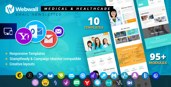 Webwall - Medical & Healthcare Responsive Email Newsletter - V15 icon