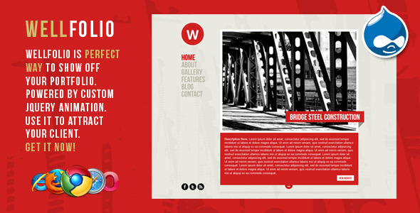 Wellfolio - Perfect Minimalist Portfolio Template icon