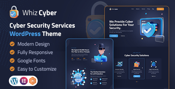 WhizCyber | Cyber Security WordPress Theme icon