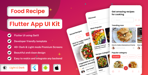 World Food Recipe | Food Recipes | Flutter iOS/Android App Template icon