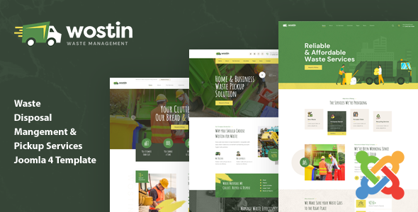 Wostin - Waste Pickup Services Joomla 4 Template icon