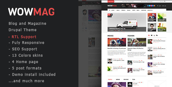 WowMag - Blog Magazine And News Drupal Theme icon