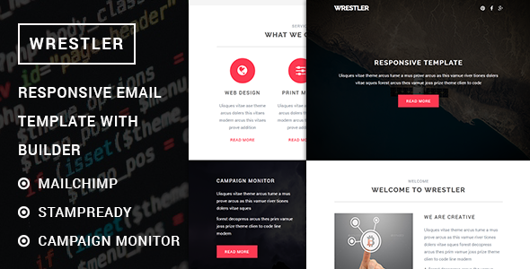 Wrestler - Responsive Multipurpose Email template with Stampready builder icon