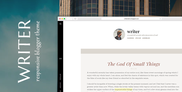 Writer - Minimal Personal Blogger Theme icon