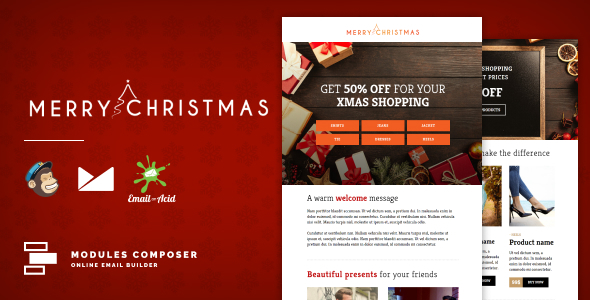 XMAS - E-commerce Responsive Email Template icon