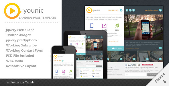 Younic Responsive Landing Page icon