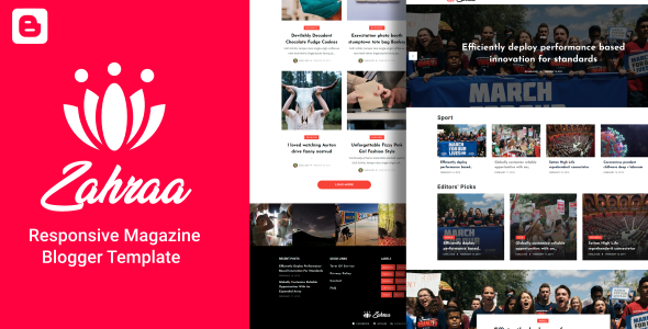 Zahraa - Lifestyle Blog & Magazine Blogger Template icon
