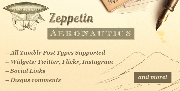 Zeppelin - Vintage Style Tumblr Theme icon