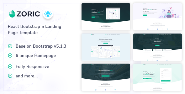 Zoric - React Responsive Landing Page Template icon
