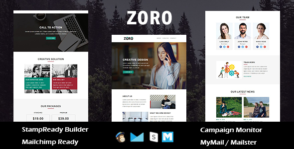 Zoro - Multipurpose Responsive Email Template With Online StampReady Builder Access icon