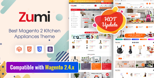 Zumi - Flexible and Modern Kitchen Appliance Magento 2 Theme icon