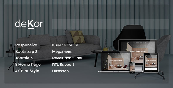 deKor - Responsive Interior Joomla Template icon