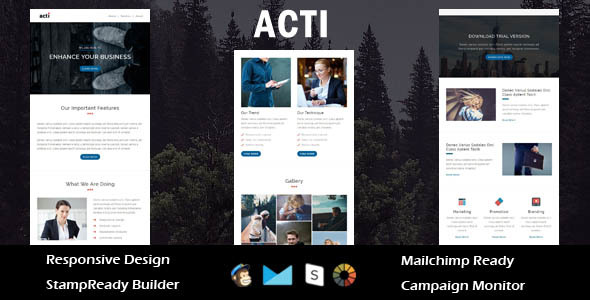 Acti - Multipurpose Responsive Email Template + Stampready Builder icon