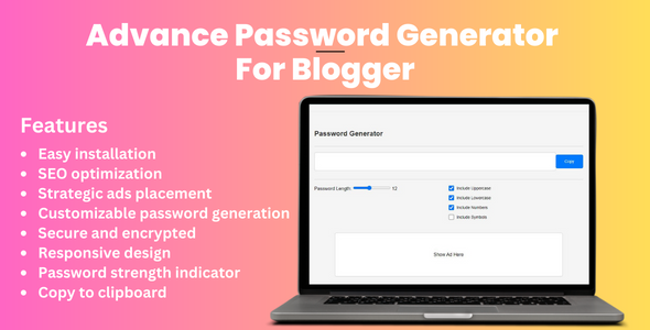 Advance Password Generator Script for Blogger icon