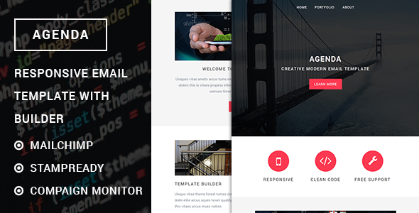 Agenda - Responsive email template with stampready builder icon