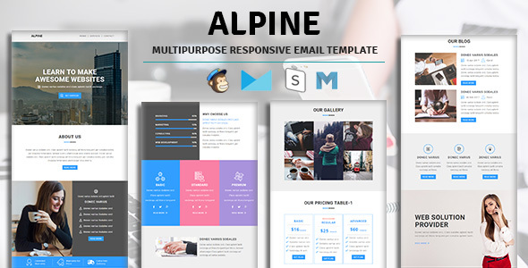 Alpine - Email Template Multipurpose Responsive with Stampready Builder Access icon
