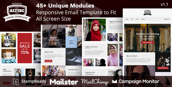 Altisc - Responsive Ecommerce Email Newsletter with Online Builder Stampready icon