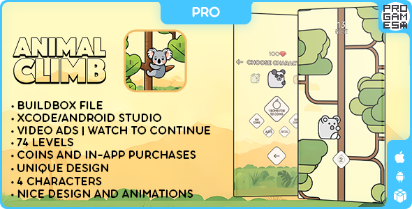 Animal Climb (PRO) - BUILDBOX CLASSIC - IOS - Android - Reward video icon