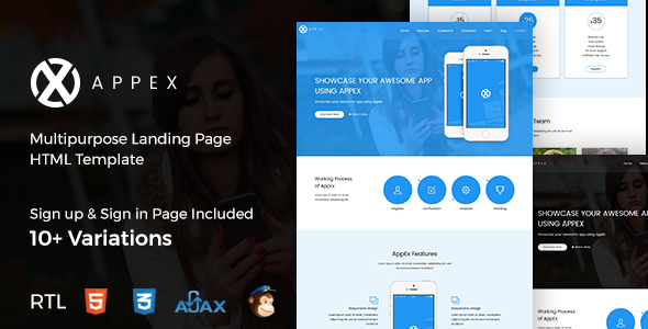 AppEx - App Landing Page + RTL icon
