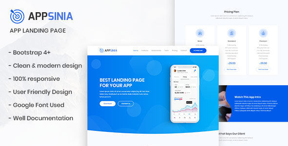 AppSinia - App Landing Page icon