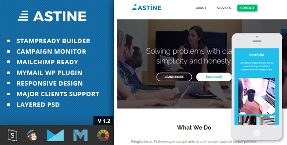 Astine – Responsive Email + StampReady Builder & Mailchimp Editor icon