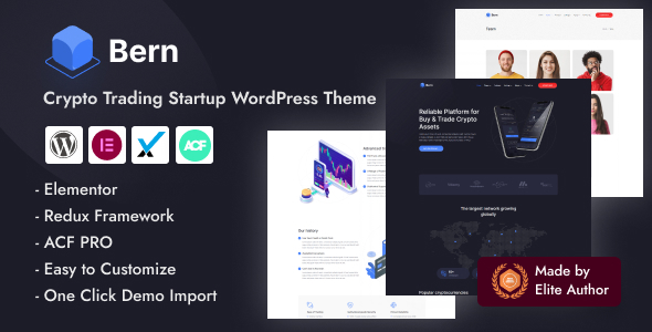 Bern - Cryptocurrency & Stock Trading Startup WordPress Theme icon