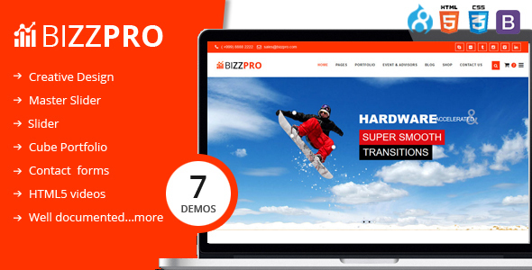 Bizzpro - Multipages Drupal 8 Theme icon