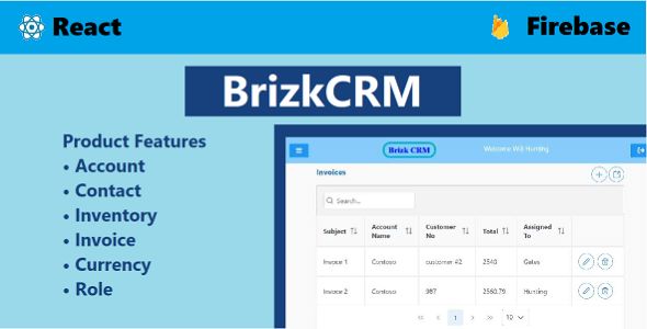 BrizkCRM - Customer Relationship Management Web App With Inventory Based on React and Firebase icon