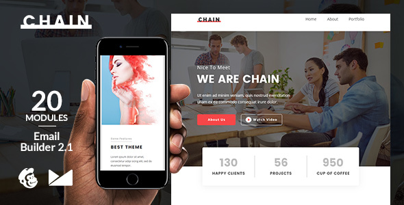 Chain Email Template + Online Emailbuilder 2.1 icon