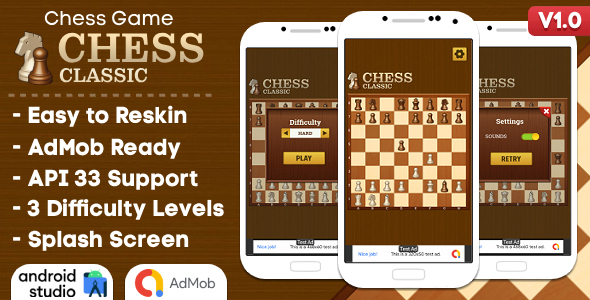 Chess Classic - Chess Game Android Studio Project with AdMob Ads + Ready to Publish icon